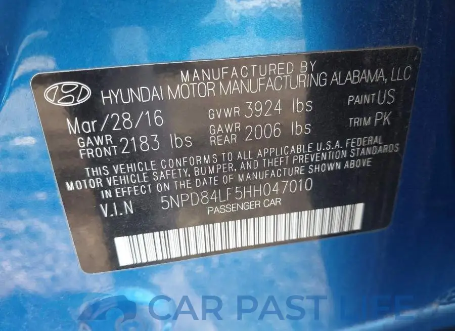 5NPD84LF5HH047010# 9