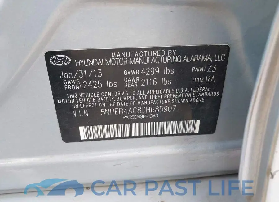 5NPEB4AC8DH685907# 9