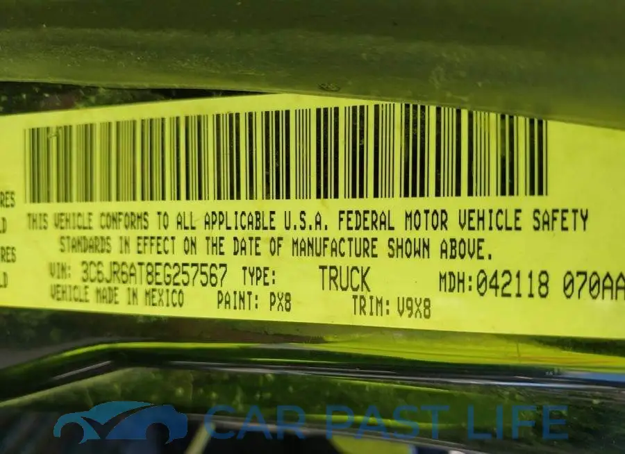 3C6JR6AT8EG257567# 9