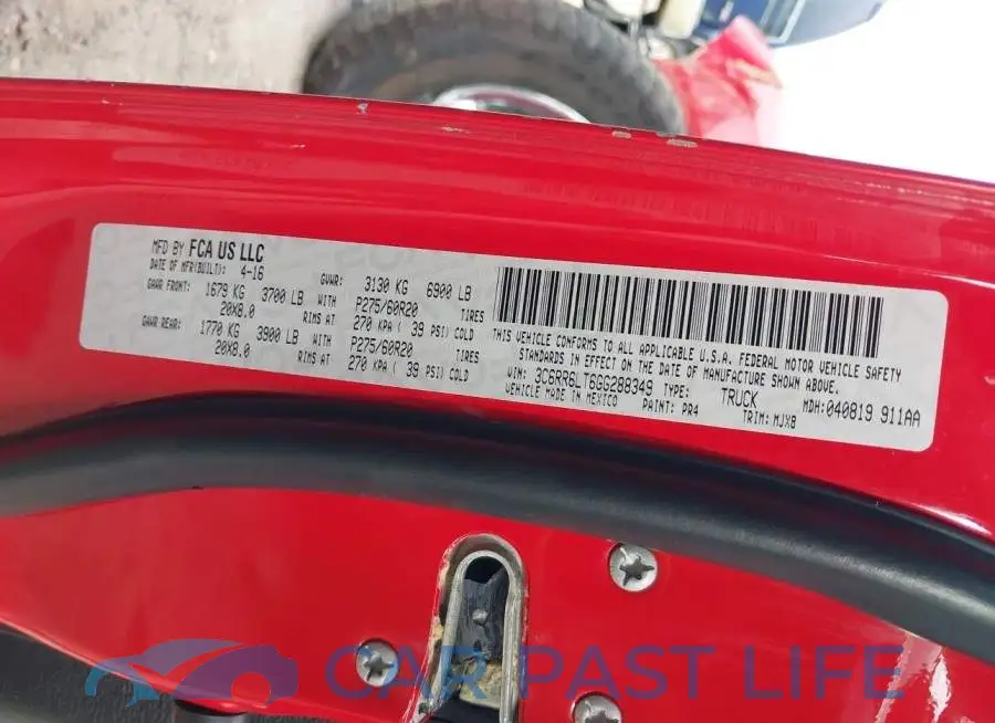 3C6RR6LT6GG288349# 9
