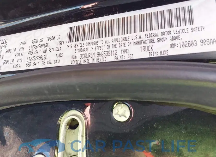 3C6UR5ML9HG539112# 9