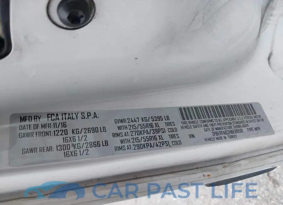 ZFBERFAB2H6E89501# 9