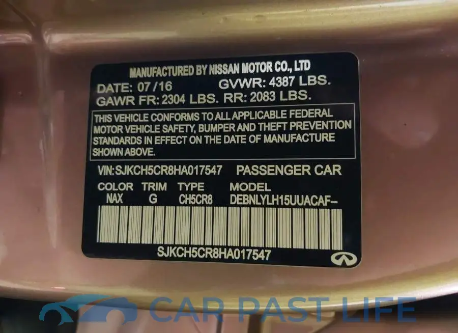 SJKCH5CR8HA017547# 9