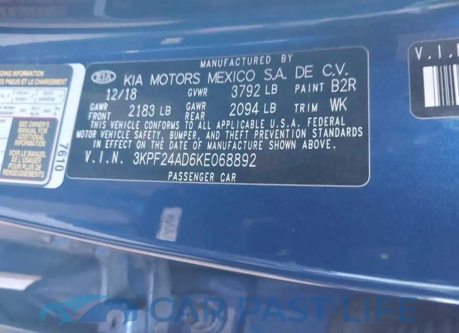 3KPF24AD6KE068892# 9