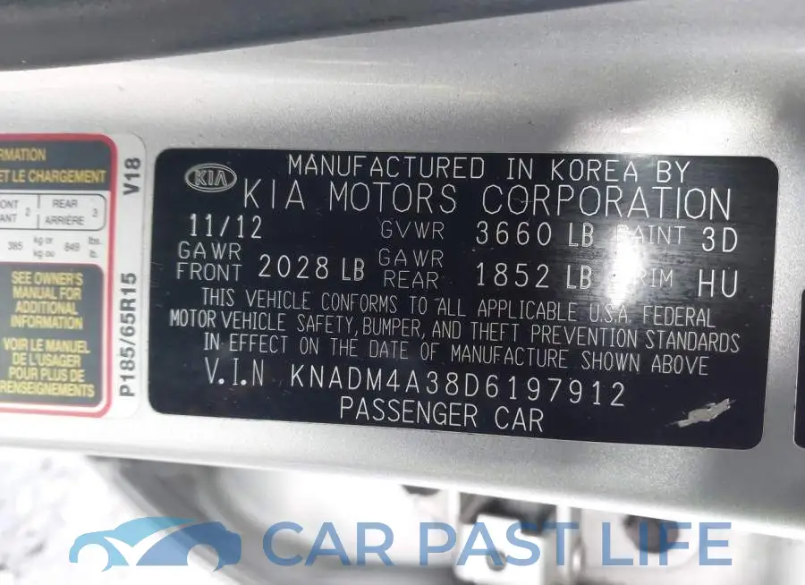 KNADM4A38D6197912# 9