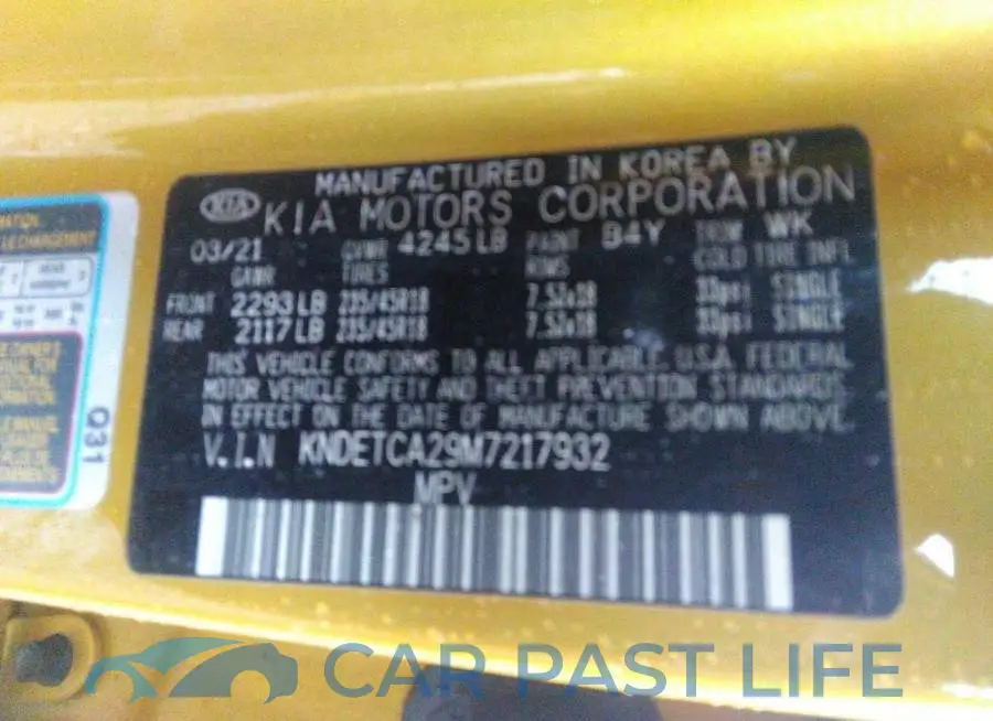 KNDETCA29M7217932# 9