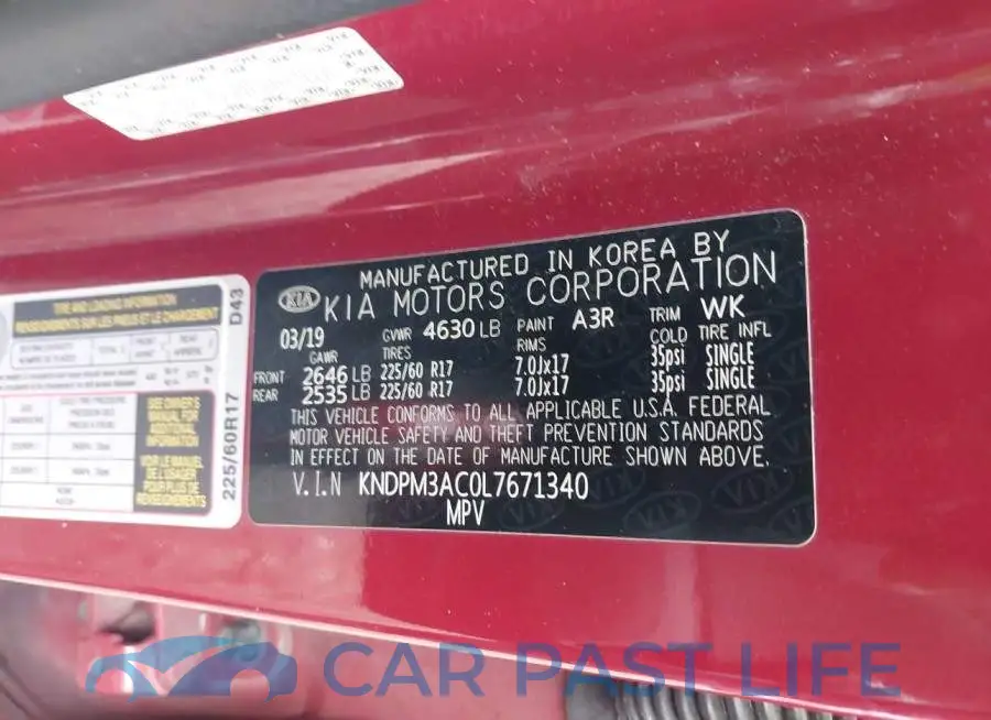 KNDPM3AC0L7671340# 9