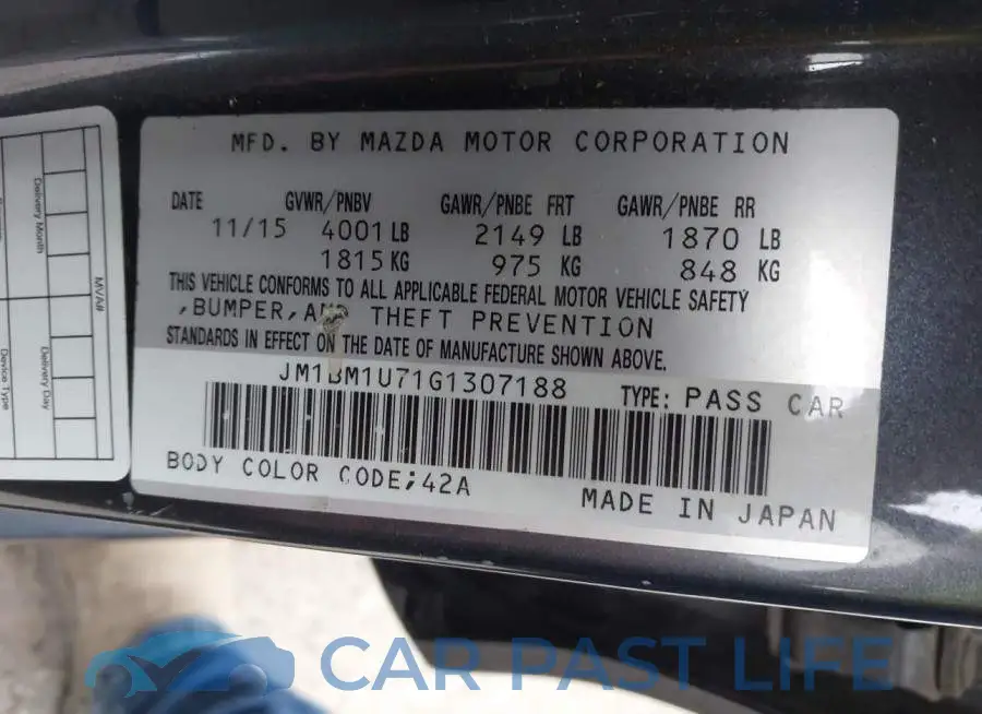 JM1BM1U71G1307188# 9