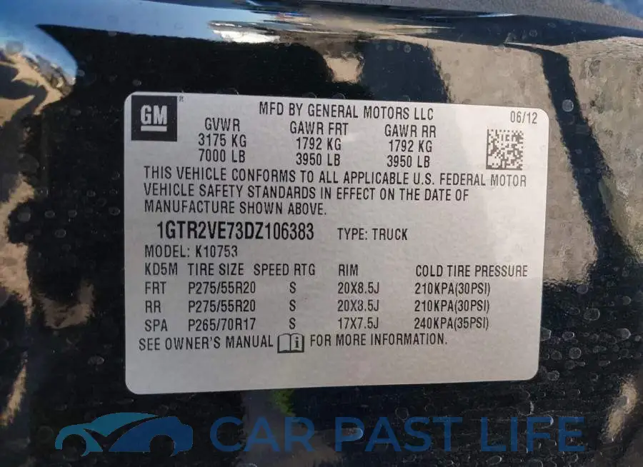 1GTR2VE73DZ106383# 9