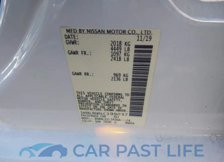 1N4BL4EWXLC199037# 9