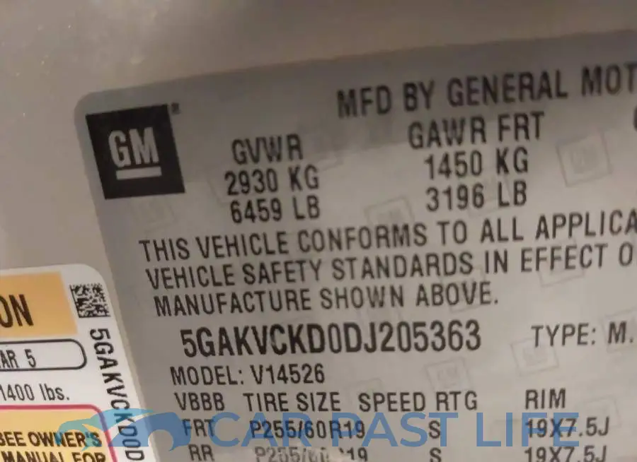 5GAKVCKD0DJ205363# 9