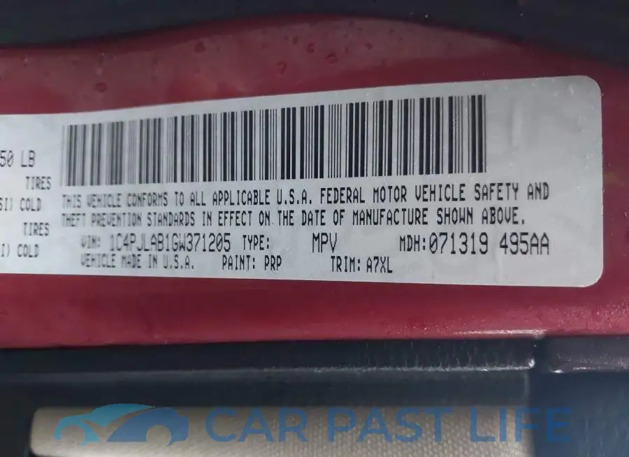 1C4PJLAB1GW371205# 9