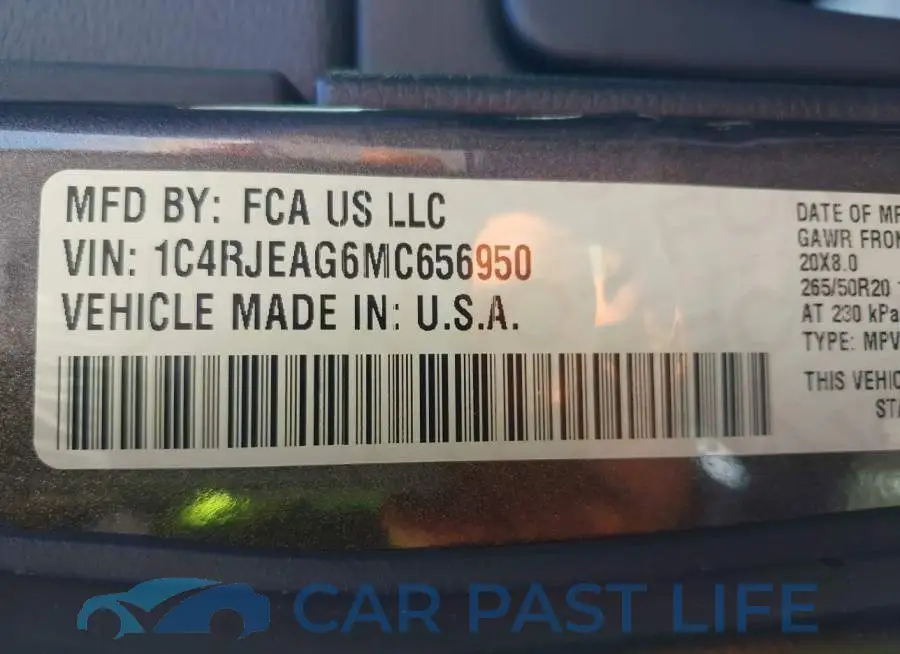 1C4RJEAG6MC656950# 9