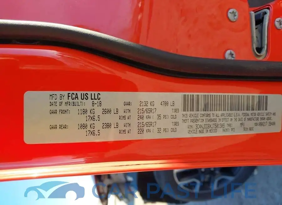 3C4NJDDBXJT501309# 9