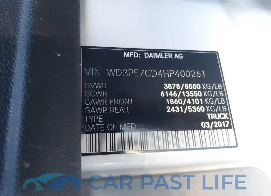 WD3PE7CD4HP400261# 9