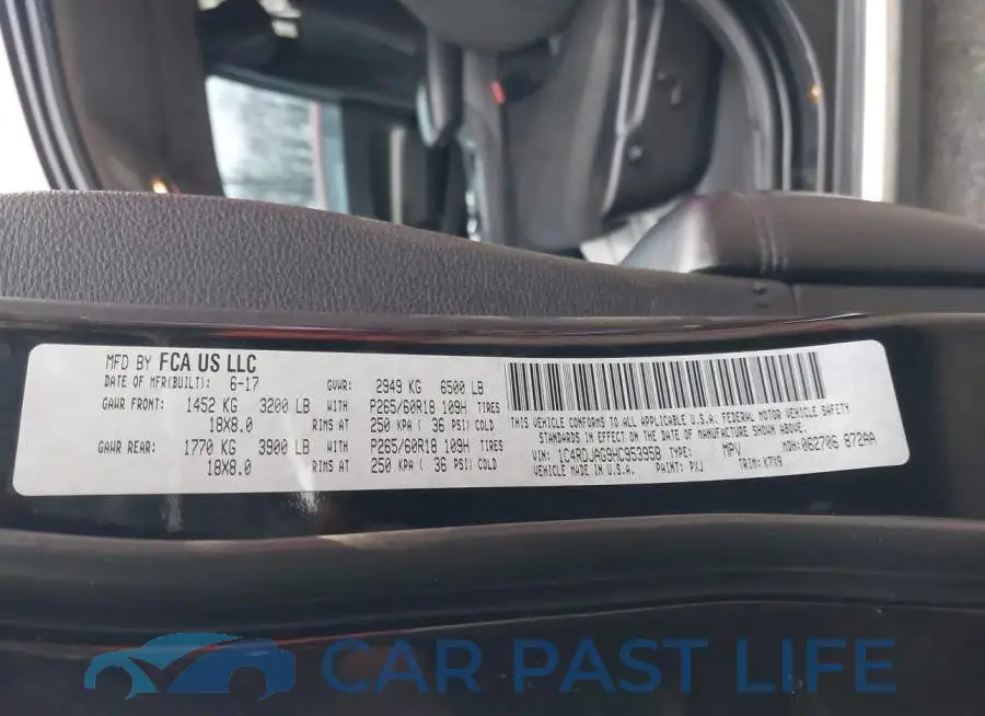 1C4RDJAG9HC953958# 9