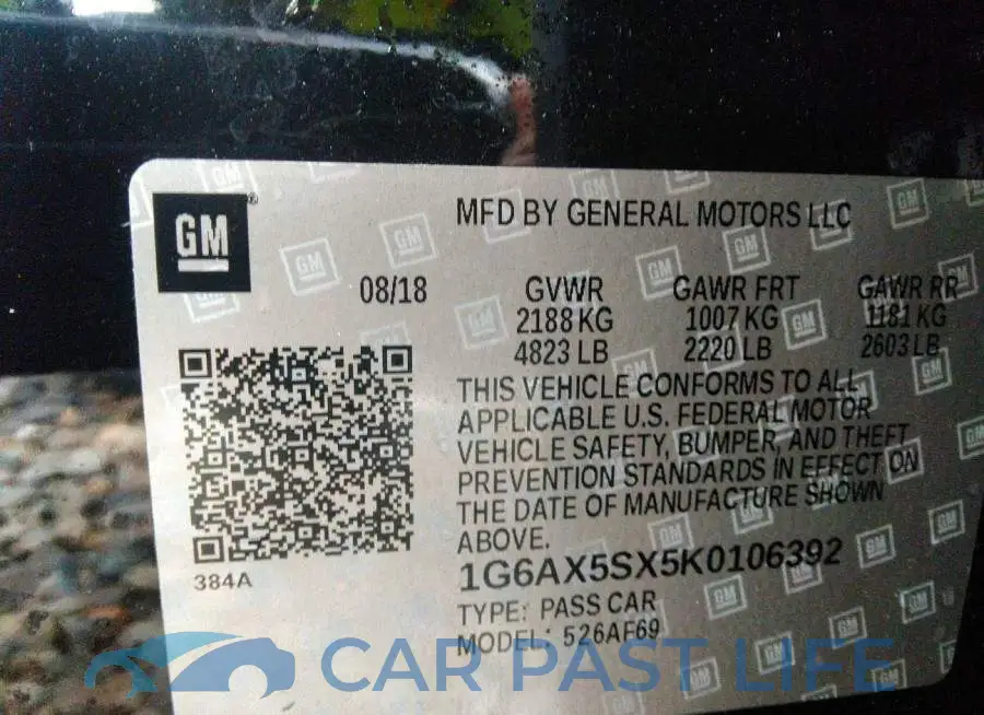 1G6AX5SX5K0106392# 9