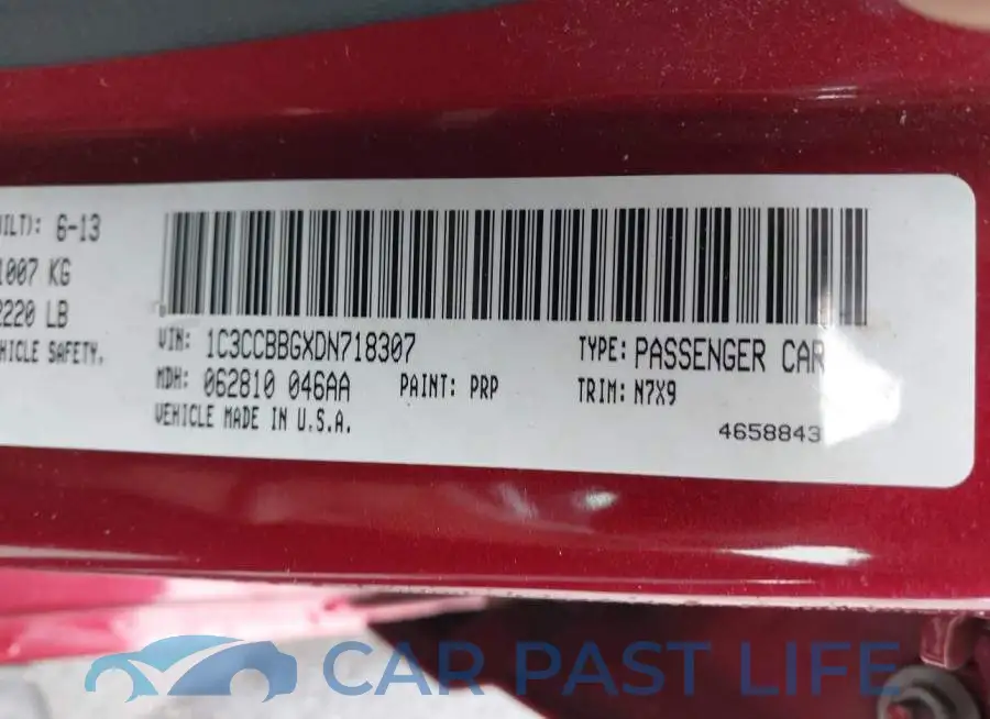 1C3CCBBGXDN718307# 9