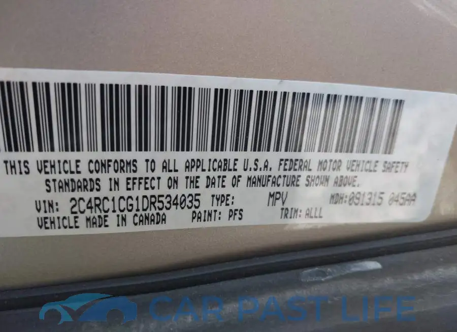 2C4RC1CG1DR534035# 9