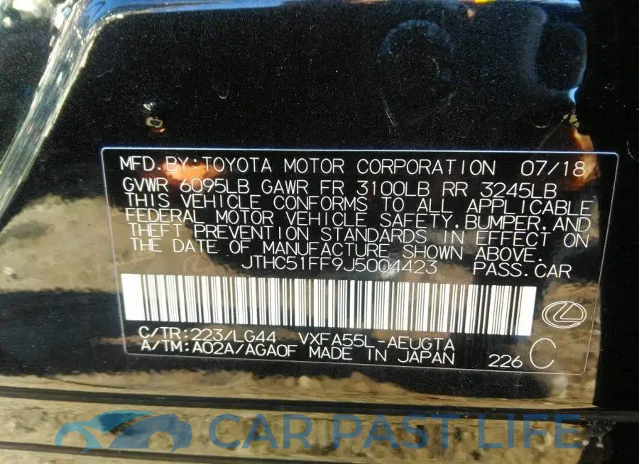 JTHC51FF9J5004423# 9