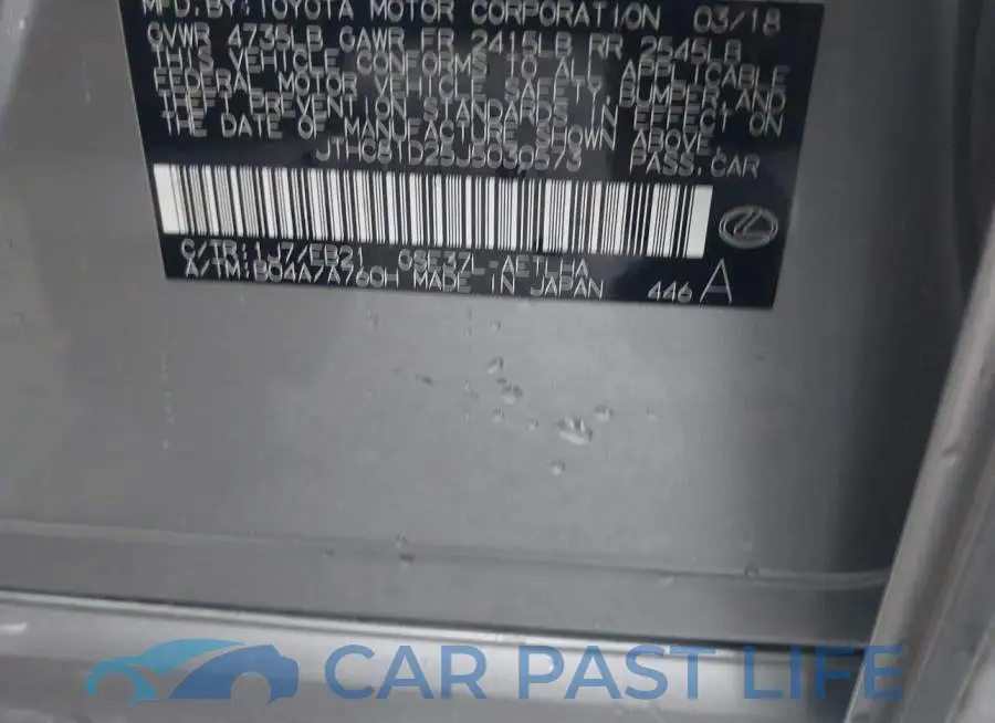 JTHC81D25J5030573# 9