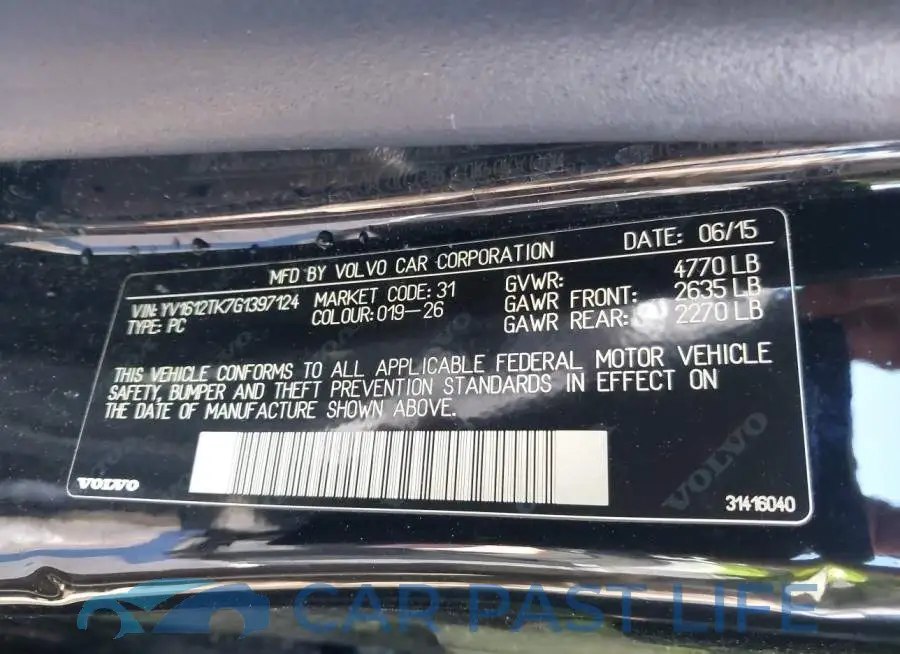 YV1612TK7G1397124# 9
