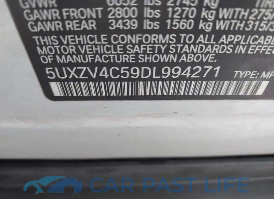 5UXZV4C59DL994271# 9