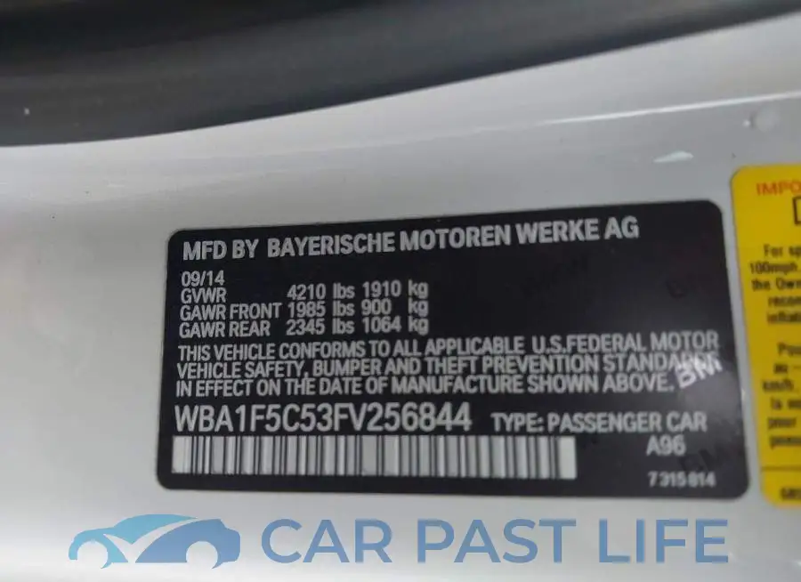 WBA1F5C53FV256844# 9