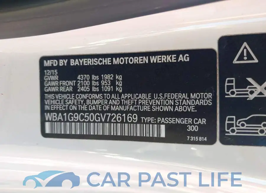 WBA1G9C50GV726169# 9