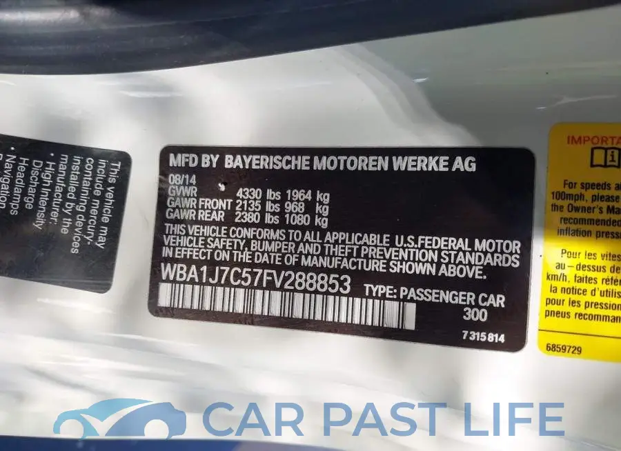 WBA1J7C57FV288853# 9