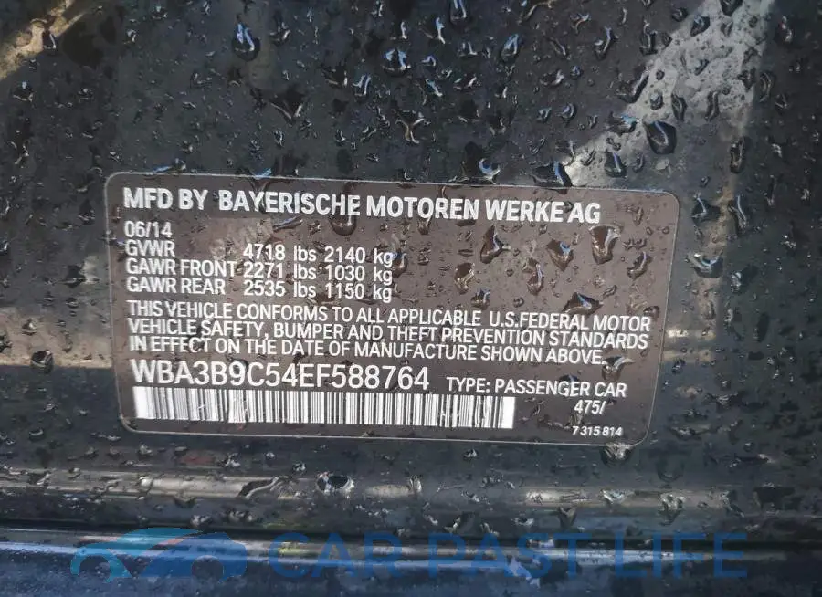 WBA3B9C54EF588764# 9