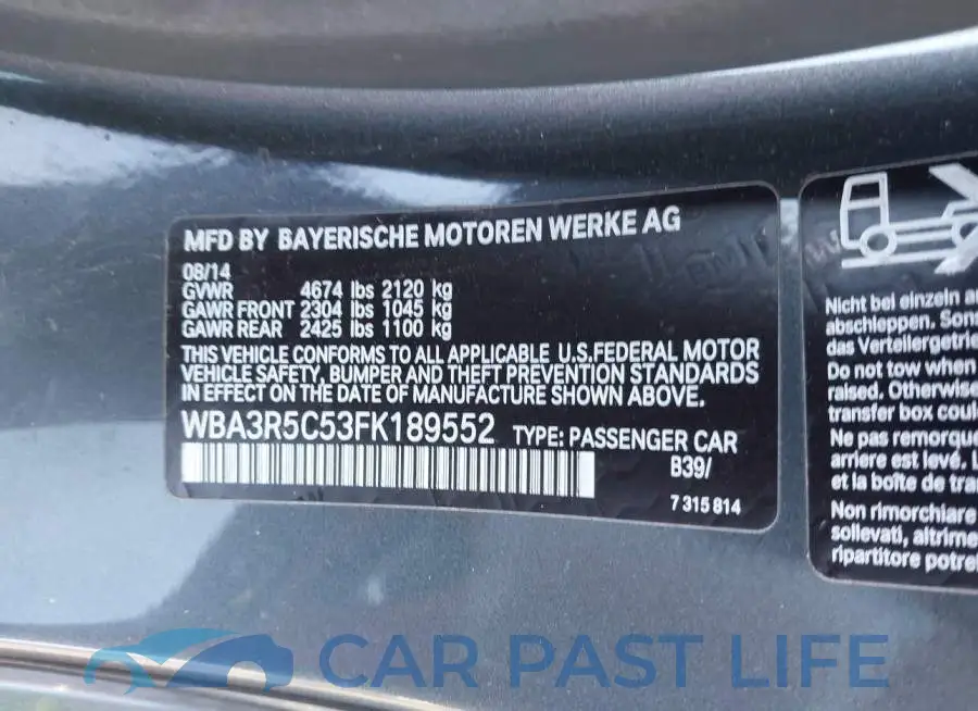 WBA3R5C53FK189552# 9
