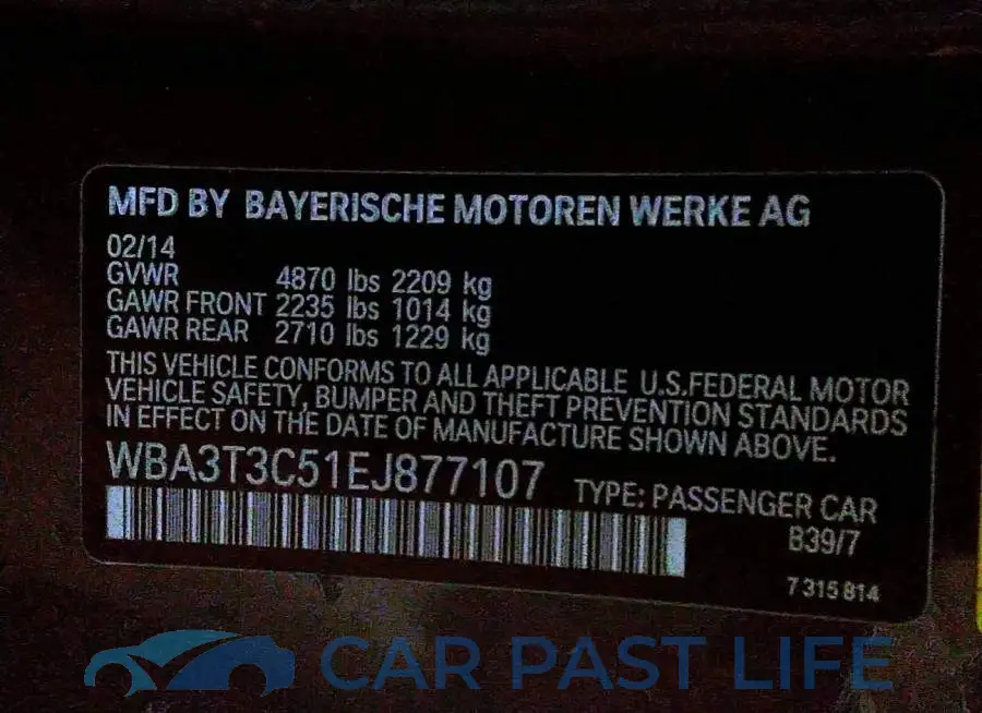 WBA3T3C51EJ877107# 9