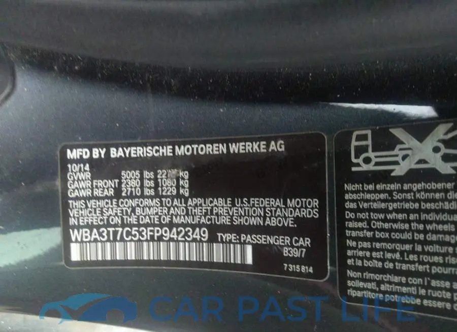 WBA3T7C53FP942349# 9
