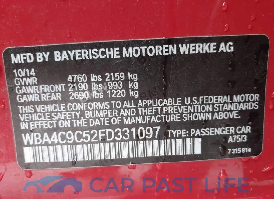 WBA4C9C52FD331097# 9