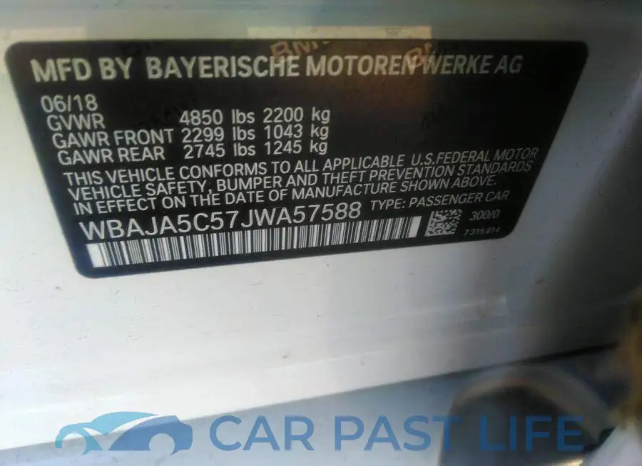 WBAJA5C57JWA57588# 9