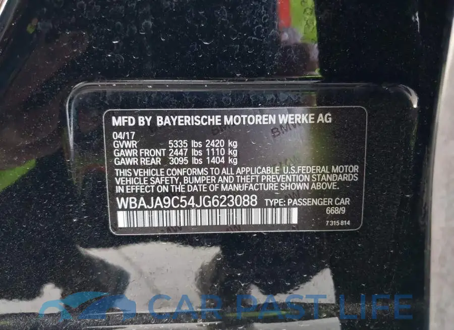 WBAJA9C54JG623088# 9