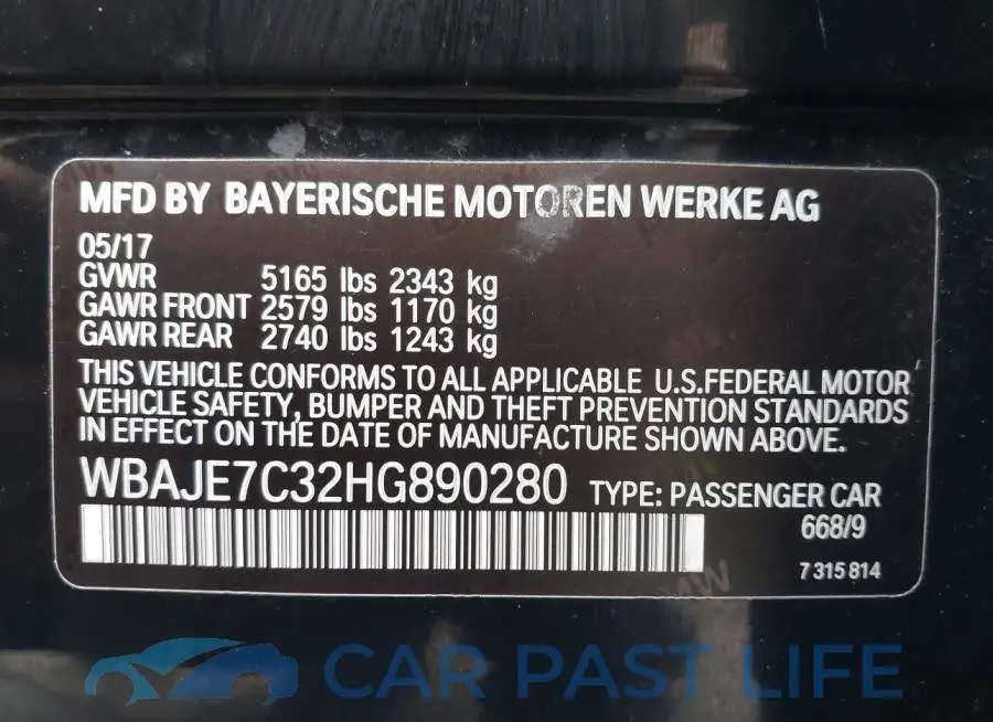 WBAJE7C32HG890280# 9