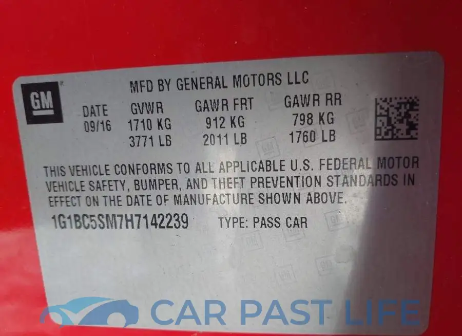 1G1BC5SM7H7142239# 9