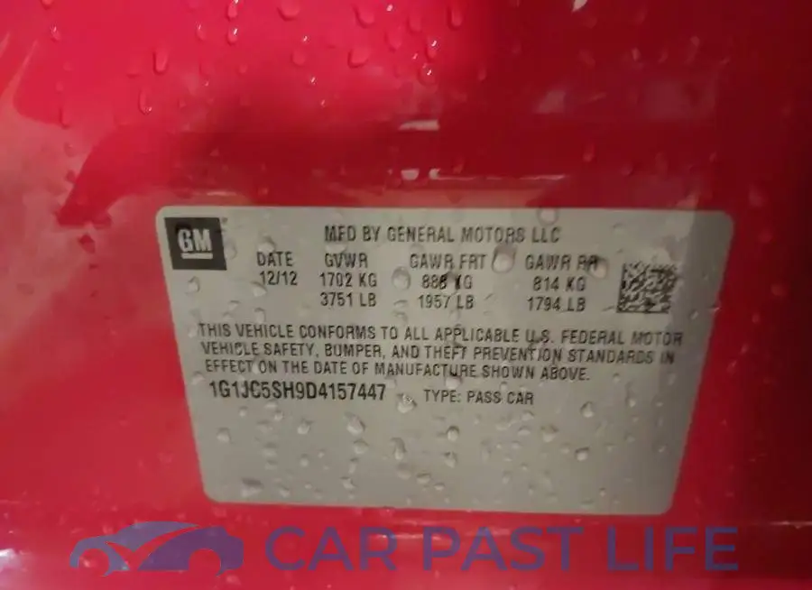 1G1JC5SH9D4157447# 9