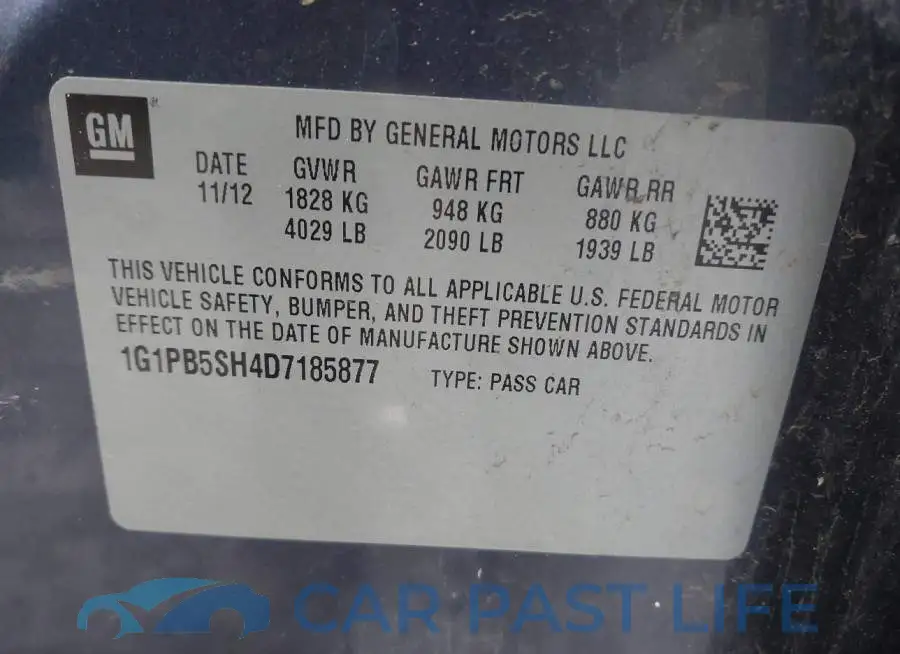 1G1PB5SH4D7185877# 9