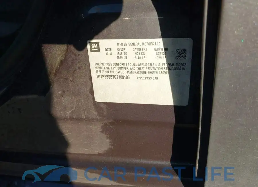 1G1PE5SB7G7189106# 9
