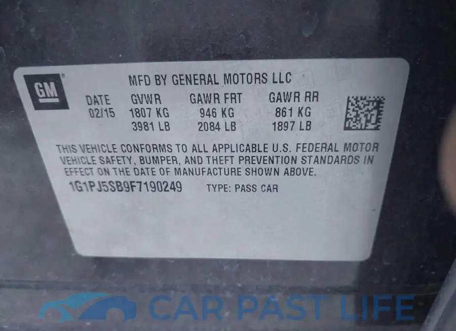 1G1PJ5SB9F7190249# 9