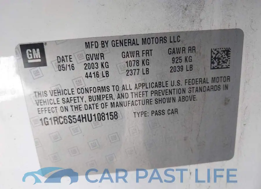 1G1RC6S54HU108158# 9