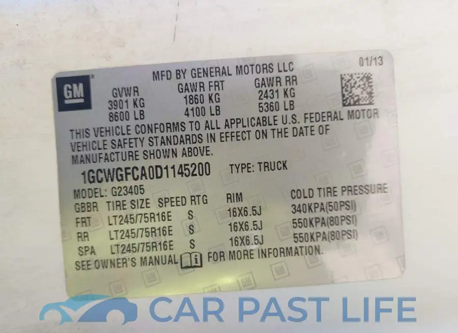 1GCWGFCA0D1145200# 9