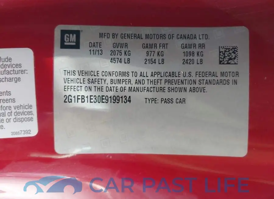 2G1FB1E30E9199134# 9