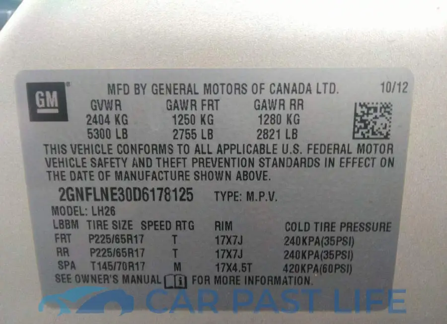 2GNFLNE30D6178125# 9