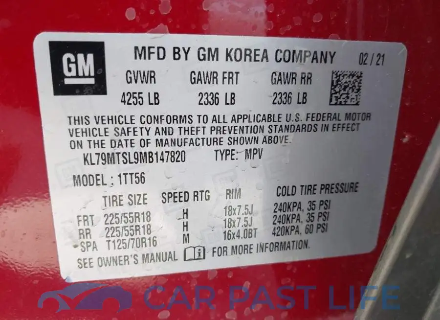 KL79MTSL9MB147820# 9