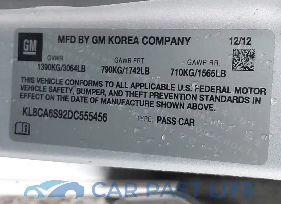 KL8CA6S92DC555456# 9