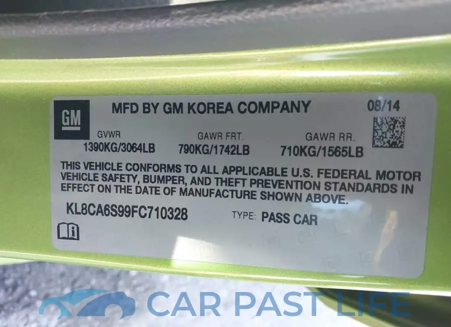 KL8CA6S99FC710328# 9